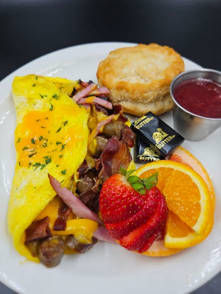 Omelet brunch plate — placeholder to be swapped with Mediterranean Omelet photo
